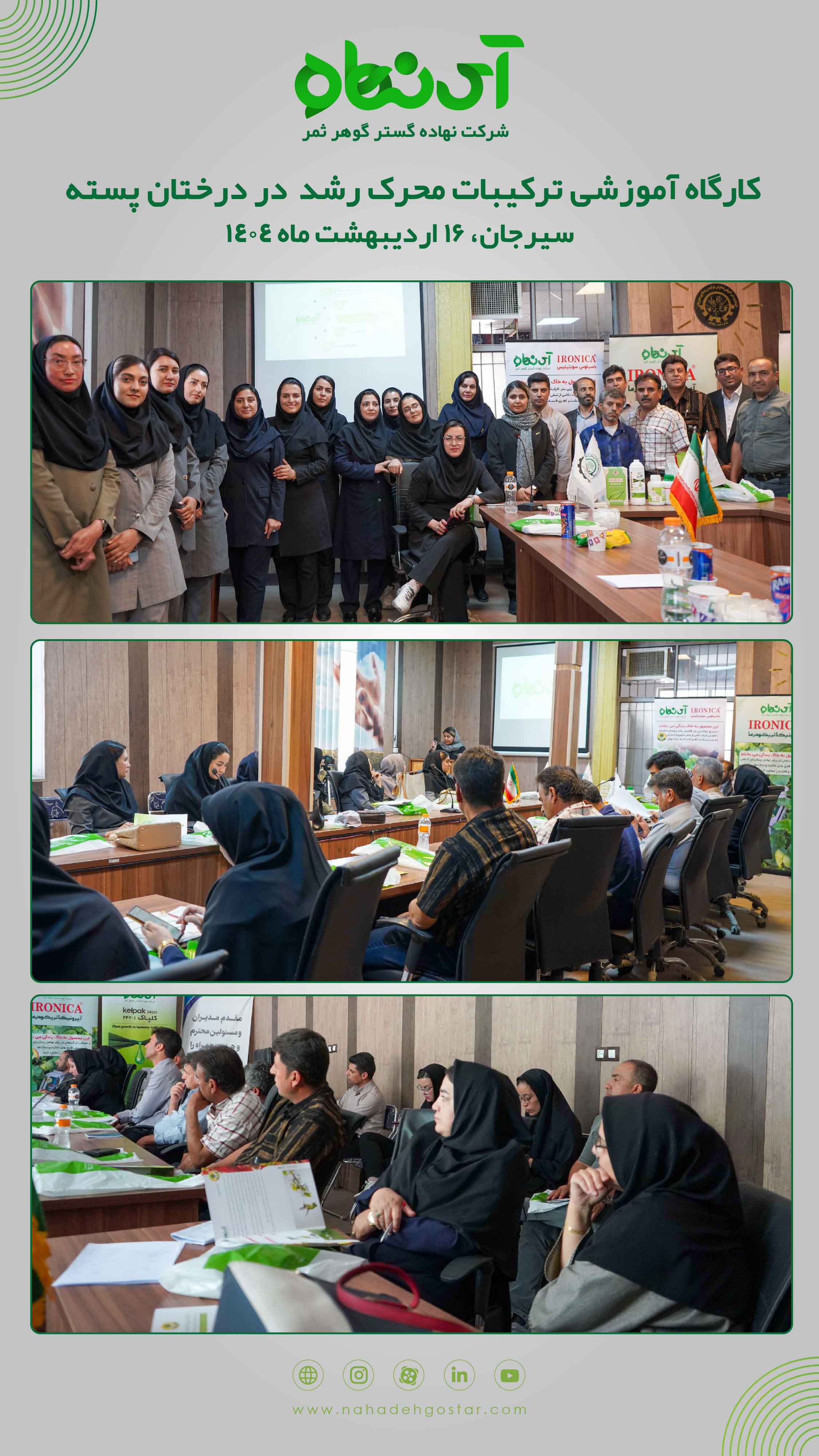 کارگاه آموزشی ترکیبات محرک رشد در درختان پسته - سیرجان، 16 اردیبهشت 1404 